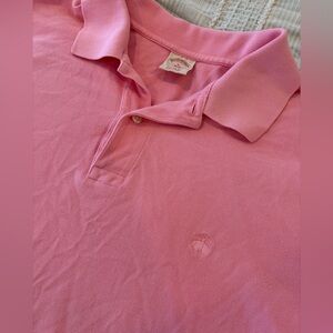 Brooks Brothers 346 Vintage Polo XL Pink Original Fit 100% Cotton Short Sleeve